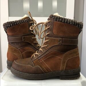 Westway Women’s Two-Tone Brown Lace-Up & Side Zipper Boots – Size 38 (US 7.5–8)